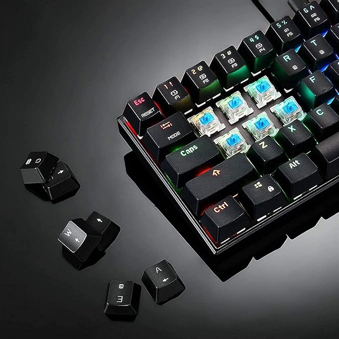 Mechanical Gaming KeyboardWired 60% Mechanical Gaming Keyboard RGB Backlit Ultra-Compact Blue Switchfor Mac Windows Laptop