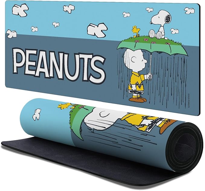 Head Case Designs Officially Licensed Peanuts Charlie Snoopy Woodstock Graphics 37.4 x 15.75 x 0.16 inches (900 x 400 mm) - XL Gaming Office Desk PC Keyboard Mouse Mat Pad