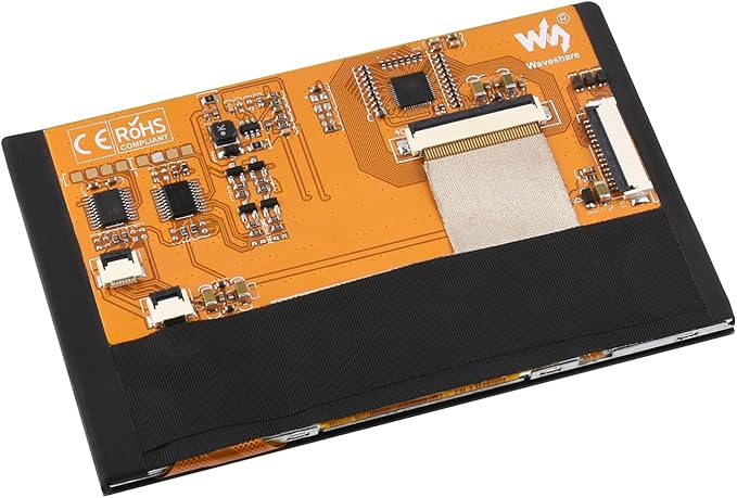 Waveshare 4.3inch DSI Display 800 × 480 Resolution IPS Compatible with Raspberry Pi 4B/3B+/3A+/3B/2B/B+/A+ CM3/3+/4 Touch Version