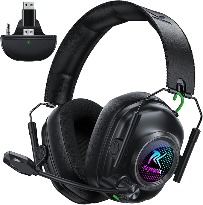 Wireless Gaming Headset for Xbox Series X|S Xbox One PC PS5 PS4 Mac Switch 2.4 GHz Wireless &amp Bluetooth 5.4 Gaming Headphones with Noise Canceling Microphone 50Hr Battery 50mm Drivers-Bla