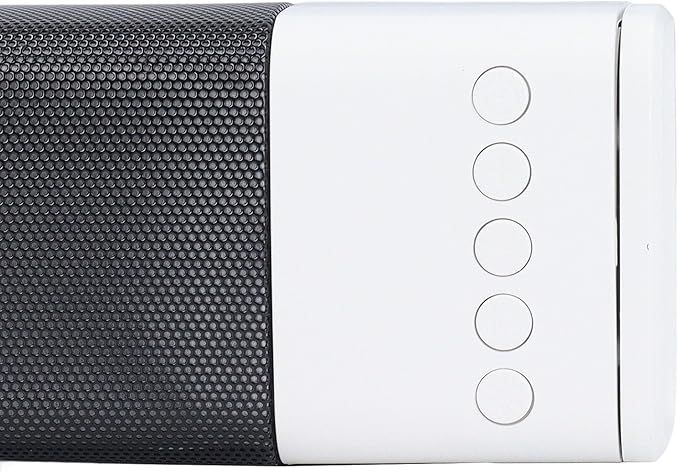 Yoidesu RGB Desktop Soundbar Bluetooth Computer Speaker with Dynamic Lighting Audio Light Sync Display 4Ω 5W for Home Gathering Outdoor Picnic (White)