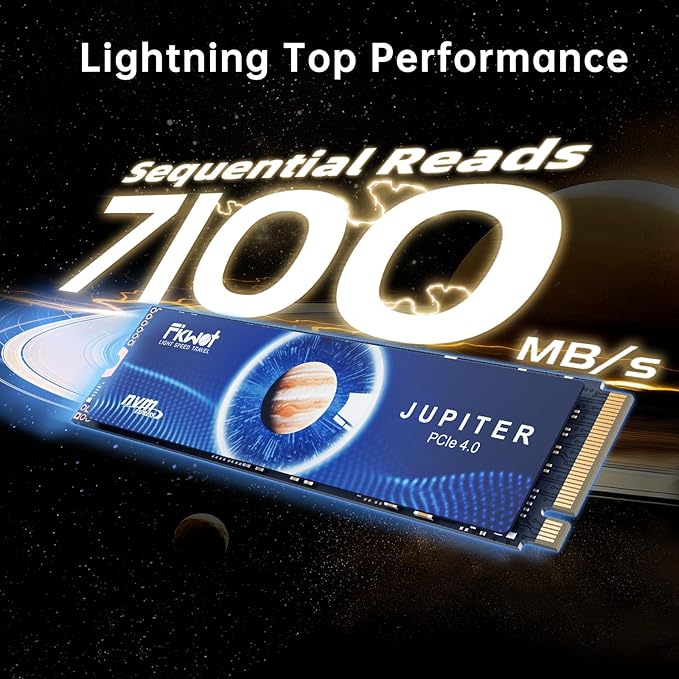 FX991 M.2 SSD 2TB NVMe SSD M2 2280 PCIe Gen 4x4 Read Up to 7300MB/s Internal Solid State Drive for PS5 Laptop Desktop 3D QLC NAND