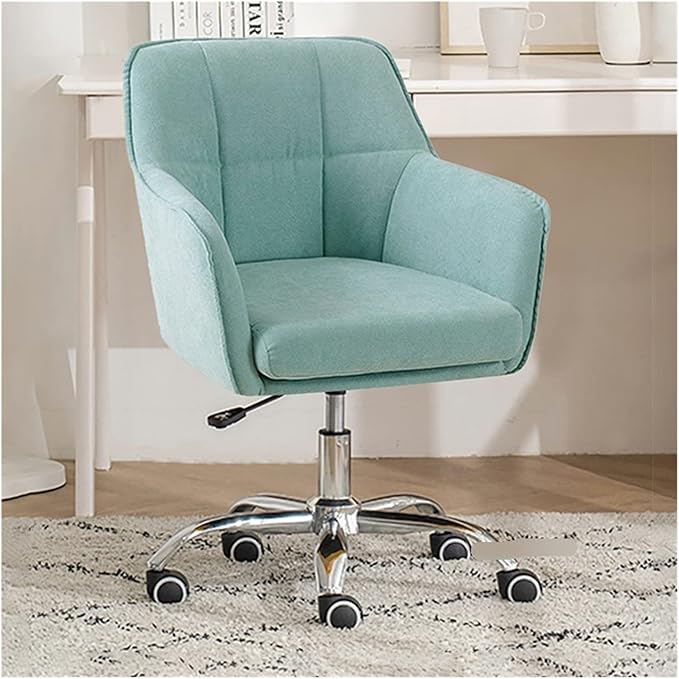 Adjustable Office Computer Chair with Armrest Office Chairs Home Study Computer Chair Furniture Swivel Lift Gaming Soft Backrest(Yellow)