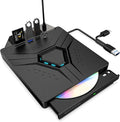 External CD/DVD Drive for Laptop Mac USB 3.0 &amp Type-C 8-in-1 Portable DVD Player/Burner Plug &amp Play Optical Drive Compatible with Desktop PC Windows 11/10/8 Linux Mac OS MacBook Pro/Air