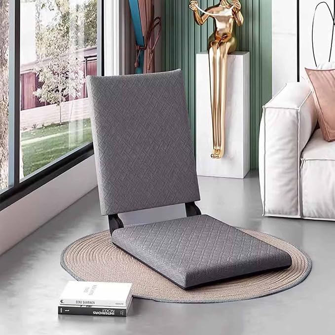 Tatami Floor air Portable Floor air with Backrest Support - Multi-Angle Adjustable Folding Sponge Upholstered Seats for Games Meditation Classroom and Living Room