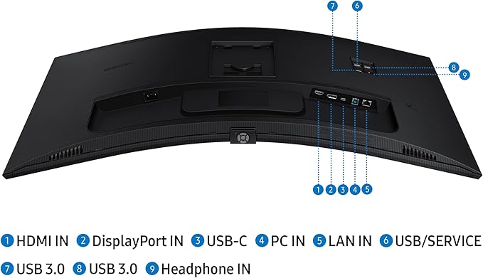 Samsung 34” ViewFinity S65UC Ultra-WQHD 100Hz AMD FreeSync™ HDR10 KVM Switch Built in Speakers with USB-C Curved Monitor LS34C654UANXGO 2025