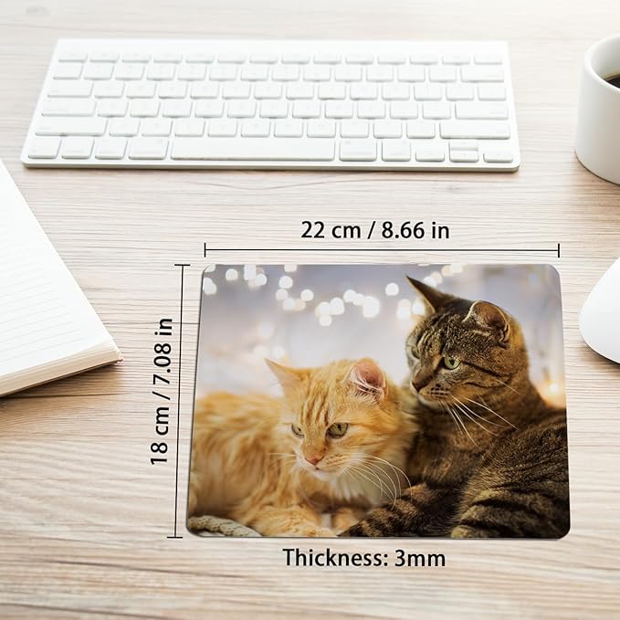 80 PCS White Mouse Pad 3mm Thick for Heat Press PrintingBulk Mousepad Blanks for Heat Transfer Crafts 22x18x0.3CM