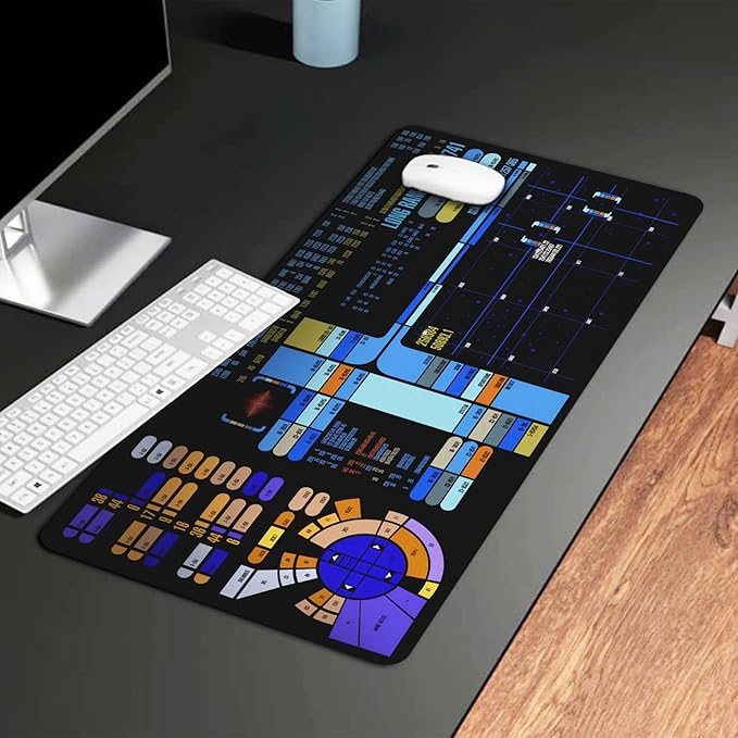 Trekkies Trekker Sci-fi Control Console Display Desk Mat Large Gamer Mouse pad Laptop Pad Mat Game Mat Gaming Accessories Computer Accessories Gaming Room Decor SciFi Gift KMH