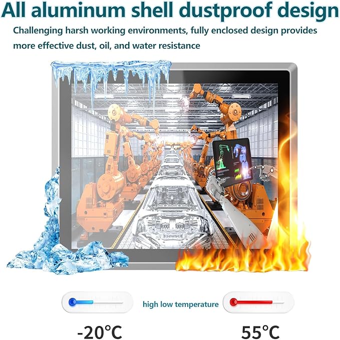 15 inch Industrie Panel PCIndustrial Embedded Panel PCIndustrial Fanless PCAll in One Touch Screen Windows 10 ProI3 8GB RAM 256GB ROM4xUSB3.02xUSB2.04xRS232+2xRS4858*GPIOHDMI2xLAN