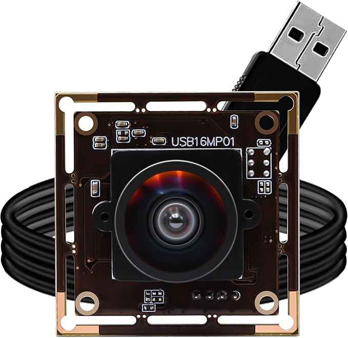 SVPRO 16MP Wide Angle USB Camera for ComputerUSB Camera Module 1/2.8 CMOS IMX298 UVC 3D Printer Camera Video WebcamUSB Industrial Camera Module with 3.3ft/1m Cable