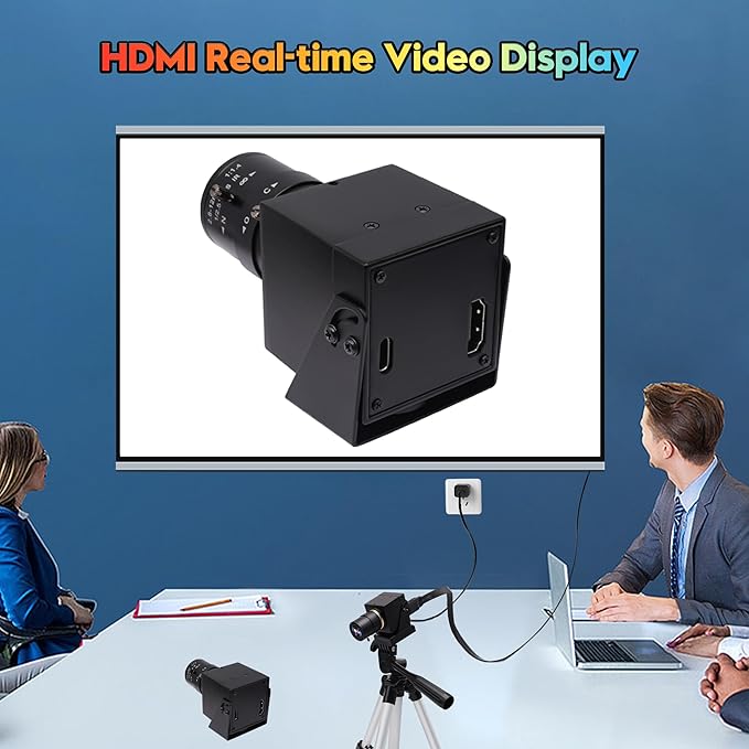 SVPRO 4K USB HDMI Camera Manual Zoom Webcam for Close Up with 2.8-12mm Variable LensPlug and Play Camera for IndustrialStreaming and Home Video