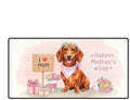 Happy Mother's Day Dachshund Love Dog Mom Heart Flower Desk Mat Full Keyboard Mouse Pad Wiener Dog Lover Gifts Idea Large Mousepad 12004