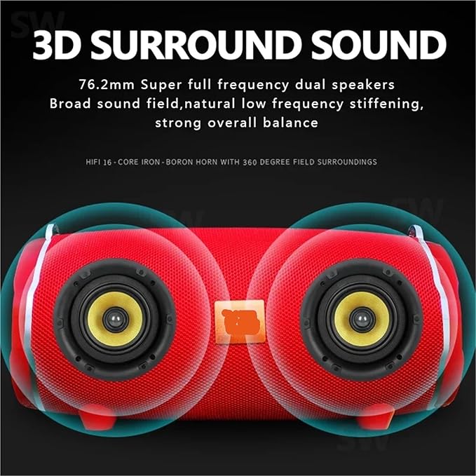 High Power caixa de som Bluetooth Speaker Waterproof Portable Column For PC Computer Speakers Subwoofer Music Center(50W TG187 Black)