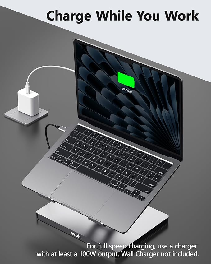 USB C Hub Stand for MacBook Pro 10 in 1 Adapter for MacBook Air Docking Station with 4K 60Hz HDMI RJ45 Gigabit Ethernet SD/TF Card Reader 4 USB 3.0 for iPad/Dell HP/Surface/Lenovo Laptop Dock