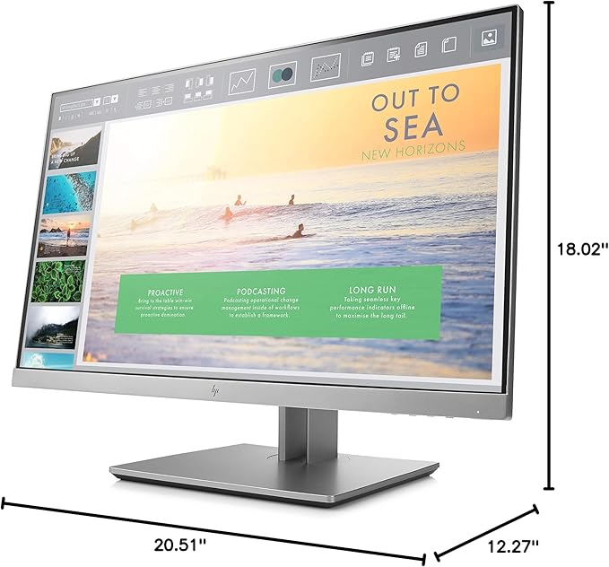 HP EliteDisplay E233 23-Inch Screen LED-Lit Monitor Silver (1FH46AA#ABA) (Renewed)