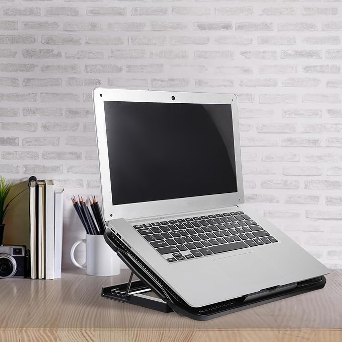 Laptop Cooling Rack Notebook Heat Dissipation Stand with Adjustable Height for Office and Home Use Compatible with 15-17 Inch Laptops