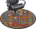Orange Red Round mat Office Chair Mat Hardwood Floor mat Chair mat Round Chair Cushion for Desk Chair Office ChairCushion Chair Mat Geometric Patterns Floral Patchwork Print Diameter 47.2 in