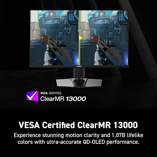 msi MAG 272QP QD-OLED X24 27-inch 2560 x 1440 (QHD) Gaming Monitor 240Hz Adaptive-Sync HDMI DisplayPort VESA Mountable Tilt Height Adjustable Speaker 0.03ms Black