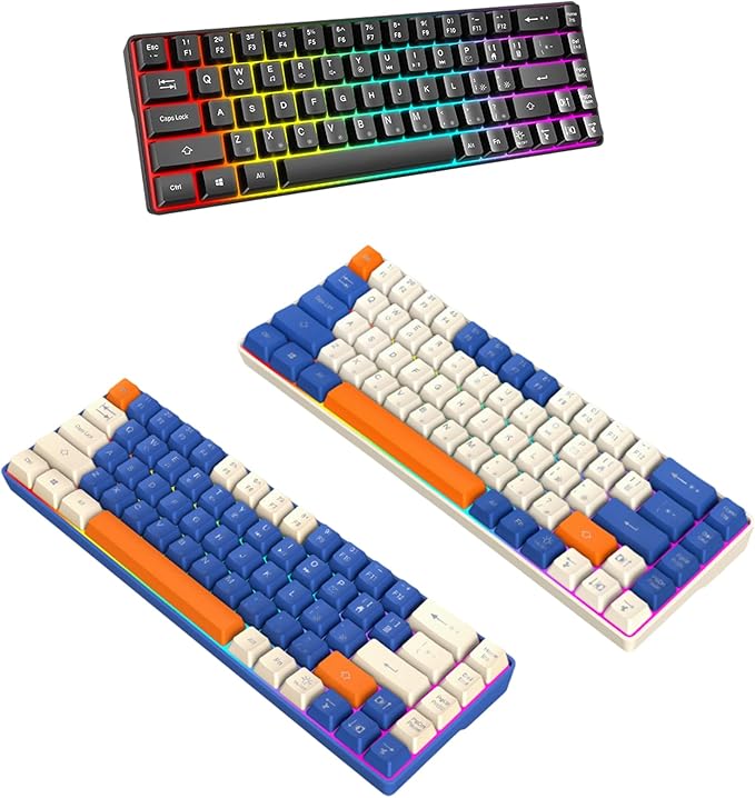 60% Mechanical Gaming Keyboard with Full Key Rollover Wire Keyboard for High Intensity Gaming Quiet Mechanical Keyboard