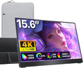 cocopar Portable Monitor 15.6 Inch 4K UHD 60Hz 145% sRGB Travel Monitor with Speaker HDMI USB-C Second Screen for Laptop MacBook Surface PC Xbox PS4/5 VESA Mountable with Kickstand