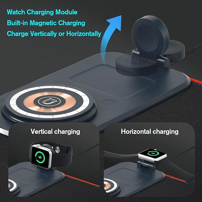 ELUTENG Mouse Pad with Phone Holder 4in1 Wireless Charging Desk Mat RGB Ultra-Smooth Gaming Mousepad Waterproof Home Office Large Desk Pad 31.5x11.81 Large Desk Pad Non-Slip Base Keyboard Pad