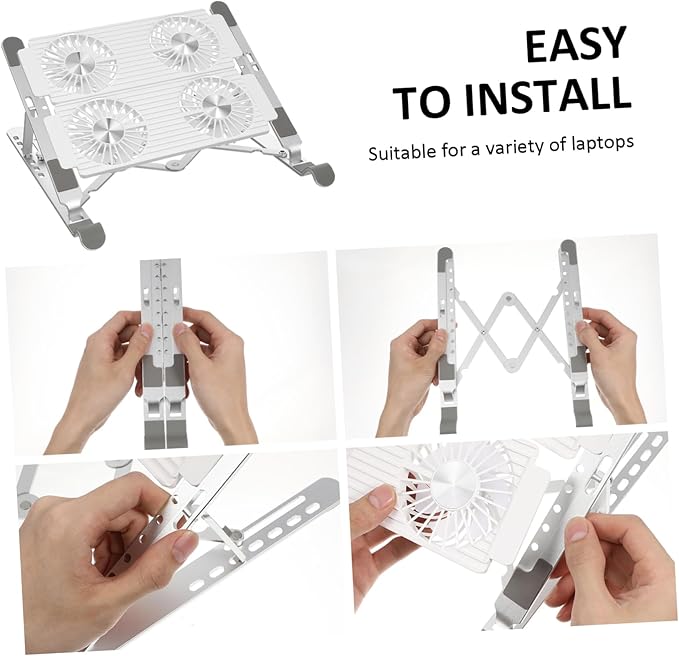 Cooling Pad Stand for Desk Height Cooling Rack with Slip Design Compatible with Various Stable Support