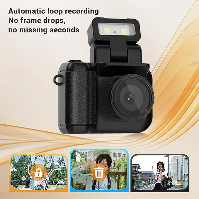 Greensen Pocket Size 2MP Camera 1080P Resolution 600 Mins Battery Flashlight Micro Video Camcorder for Daily Use Special Events