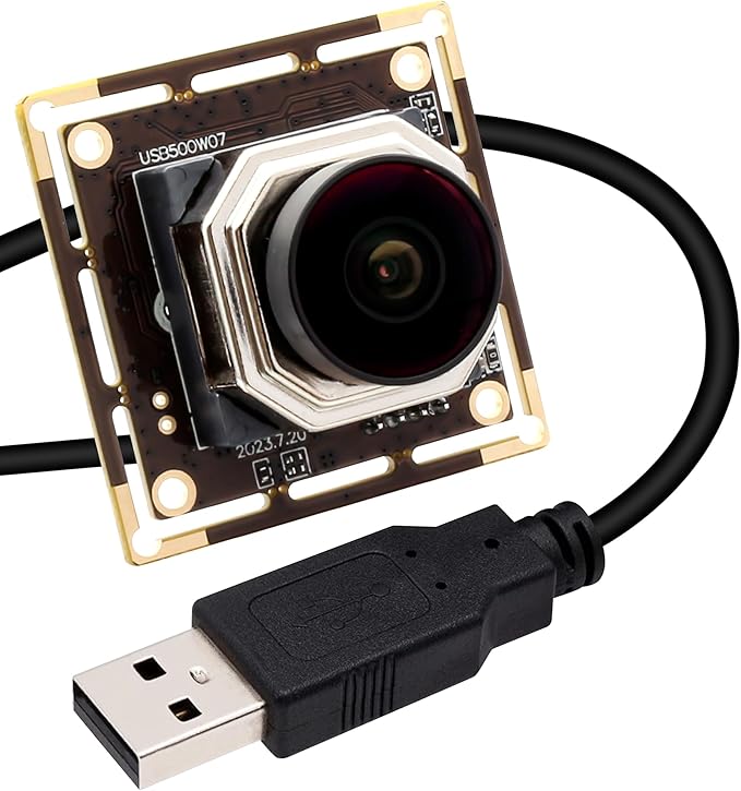 Svpro 5MP 30FPS Auto Focus USB Camera Module Wide Angle IMX335 Sensor Low Light Security Webcam for Industrial Image Processing UVC Plug &amp Play for Windows MacOS Linux Android (AF-170 (Fishe