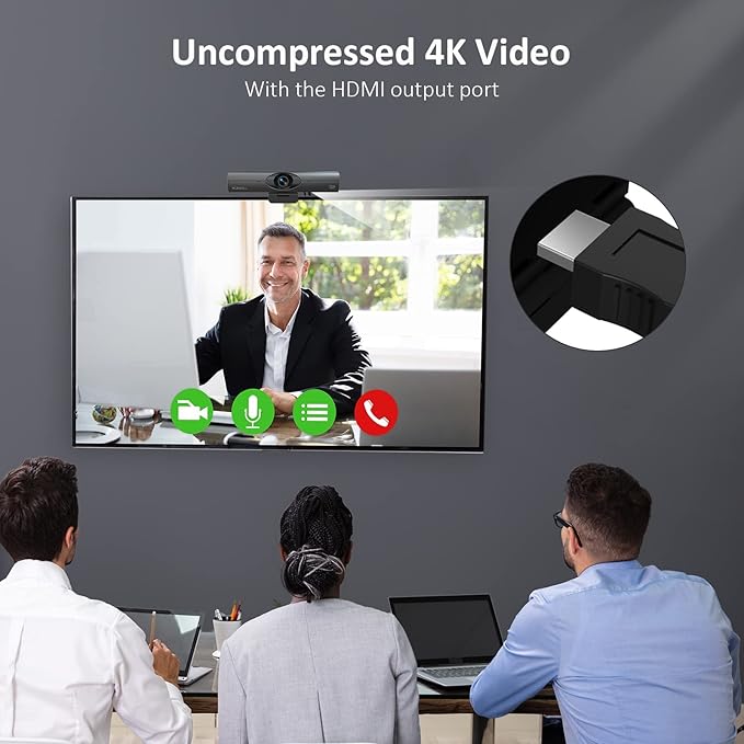 NexiGo Iris Kits 4K AI Webcam with 1/1.8 Sony_Sensor Onboard Flash Memory HDR PiP DSLR-Style Control Flexible Camera Tripod Stand Auto Framing/Tracking for Zoom/Teams/OBS and More