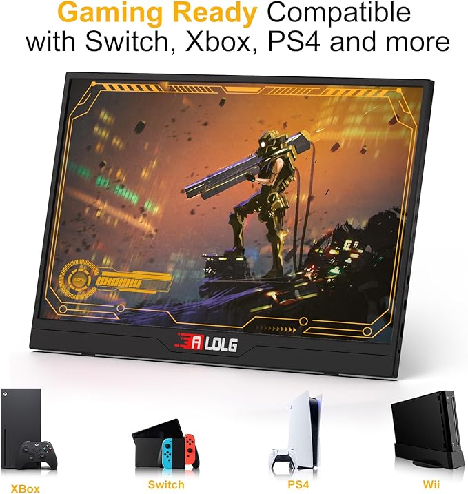 144Hz 16 Portable Monitor1920×1200 FHD IPS Plug&ampPlay Second External Monitor with USB-C Mini HDMI PortSecond Screen Compatible with PC Phone Mac Xbox PS4/5-Z8