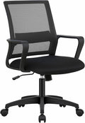 PayLessHere Gaming Chair Ergonomic Computer Chair Office Chair Video Game Chairs with Lumbar Support Desk Chair Armrest Mid Black Cushion Swivel Rolling Chair with Wheels for Home Office(Black)
