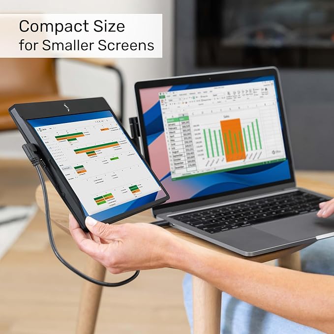 SideTrak Swivel 12.5 Portable Monitor for Laptop Patented Swivel Hinge Laptop Screen Extender | FHD Dual Screen w/Kickstand USB or HDMI Mac PC Chromebook Compatible (Single Monitor)