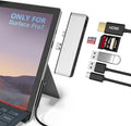 Surface Pro 7 USB C Hub 6-in-2 Aluminum Surface Pro 2019 Dock with 4K HDMI Adapter+ USB C Audio &amp Data Transfer Port +2 USB 3.0+SD/TF Card Reader Converter Combo Adaptor for Surface Pro 7