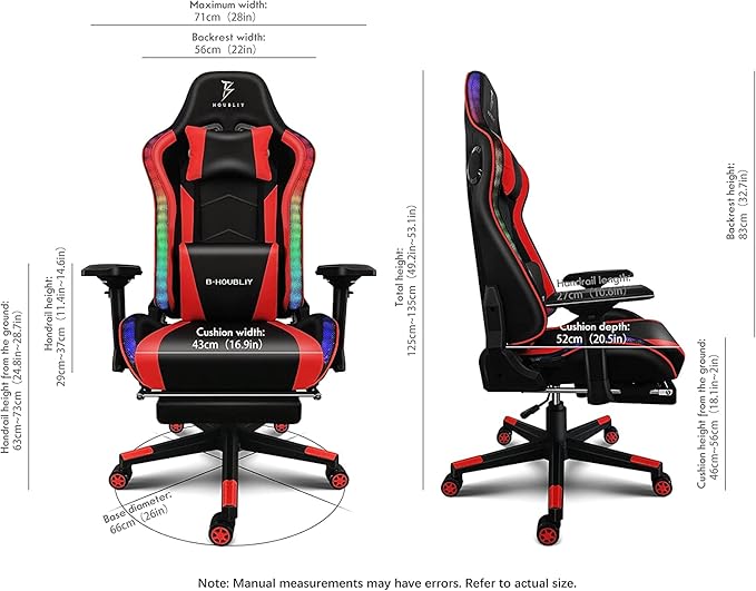 TBQATNTS Adult Computer Chair with FootrestHigh Back Video Gaming ChairErgonomic Video Game Chair with Massagewith Speakers and Led LightsComfortablewith Footrestfor Office Or GamingPink