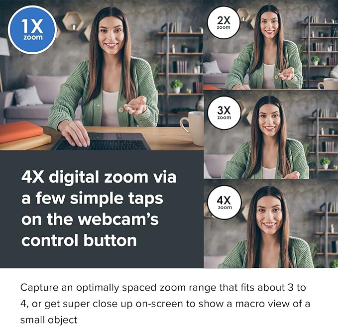 CREATIVE Live! Cam Sync V3 2K QHD USB Webcam with 4X Digital Zoom and Microphones 1080P HD Up to 95° FOV Privacy Lens for PC and Mac