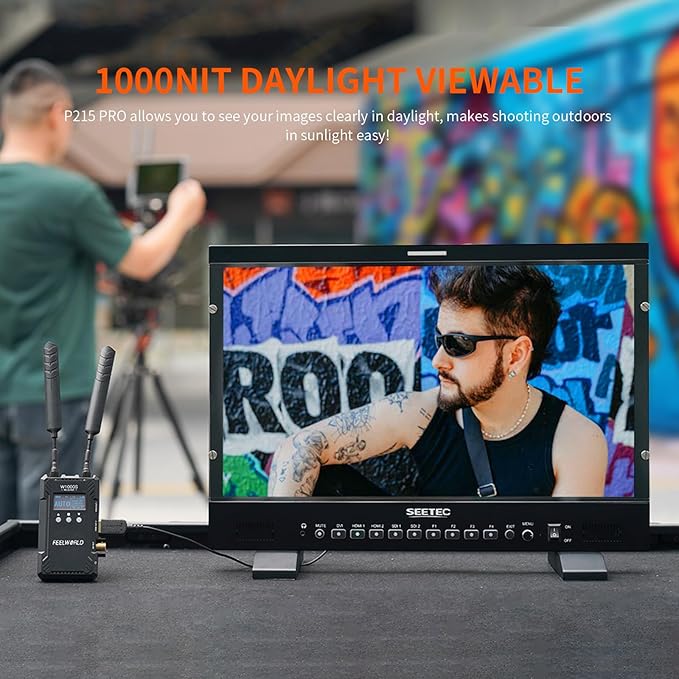 SEETEC P215 PRO 21.5 1000nit Broadcast Director Production Monitor with LUT Waveform HDR 3G-SDI HDMI Input Output HDMI Support 4K 60