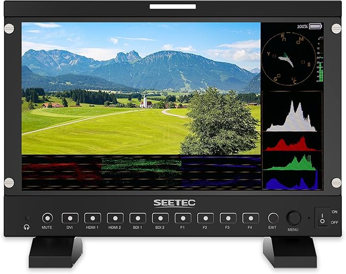 SEETEC P133 PRO 13.3 Inch 1000nit High Brightness Podcast Broadcast Monitor with Waveform 3D LUT HDR and SDI HDMI Input Output HDMI Support 4K 60