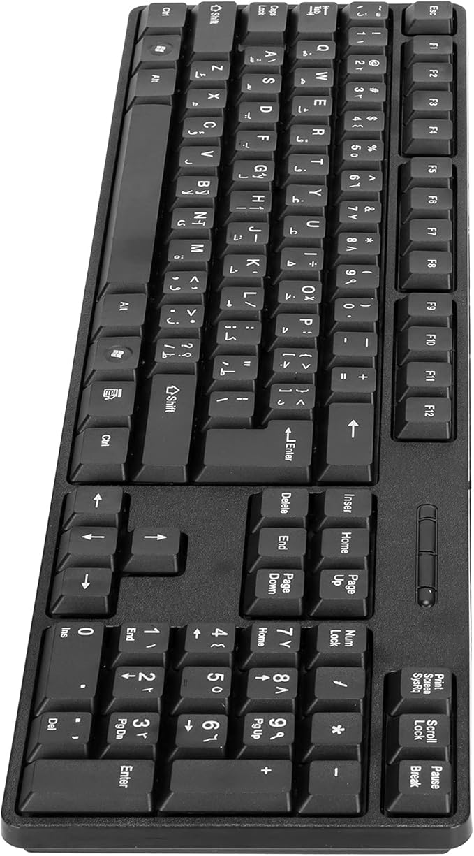 Estink Keyboard Gaming Mechanical Ergonomic Gaming Keyboard English Arabic Bilingual Light Proof Keyboard for PC Laptops Improve Gaming Experience