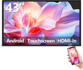 43 Multi-Touch Screen Industrial Monitor FHD 1080P Digital Signage Display for Advertising Reverse Control Laptop Wireless Screen Mirroring Built-in Speakers USB HDMI Ports
