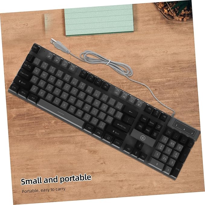 Gaming Keyboard Keys RGB Backlit Full USB Wired Design Ergonomic Mechanical Feel for Enhanced Typing for Gamers and Office Use