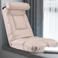 Single Sofa Chair Modern Folding Floor Gaming Chair 6-Position Backrest Adjustable Load Bearing 60kg Perfect for Reading Meditating with Headrest(Rose)