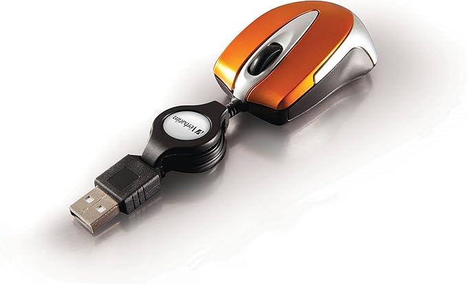 Verbatim Go Mini USB Optical 1000DPI Orange - mice (USB Office Wheel 49023