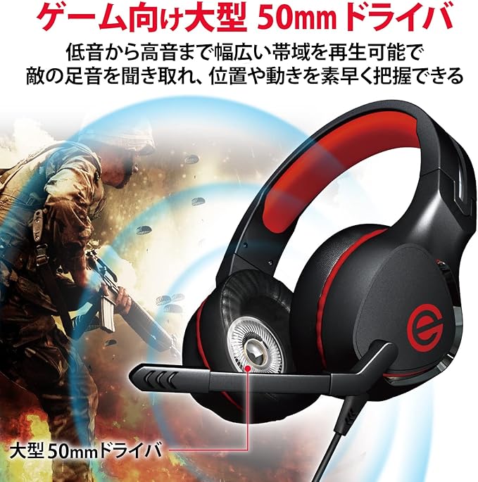 Elecom HS-G01BK PS5/PS4 Switch Lite Gaming Headset with Microphone Wired 0.14 inches (3.5 mm) Controller Included Lightweight Binaural Overhead 2.0 inches (50 mm) Driver 4 Poles Black
