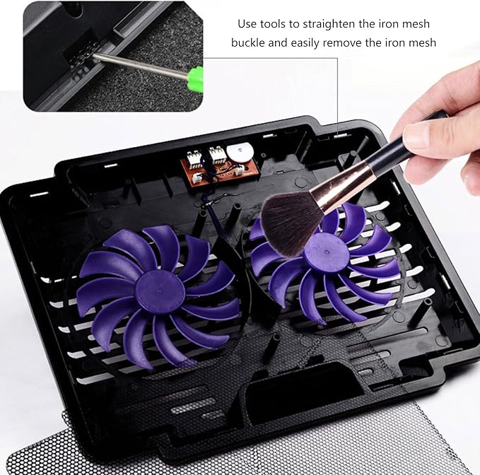 Laptop Cooling Pad Coolers for Notebook Gaming Fan Stable Stand Adjustable Gaming Coolers with 2 USB Port Notebook Accessories