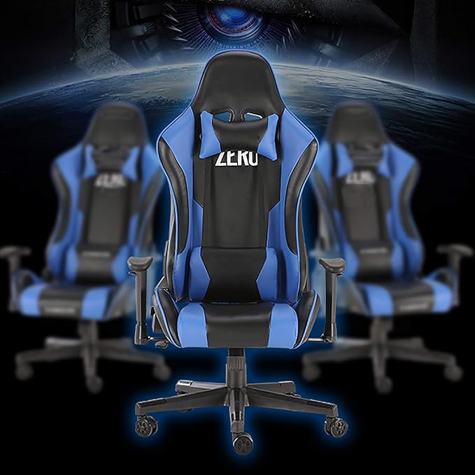Office Chair Gaming Chair Computer Chair Ergonomic Swivel Chair Recliner Game Chair for AdultsGaming Chair with Headrest and Adjustable ArmrestHigh-Back PU Leather Office Chair Racing STYL