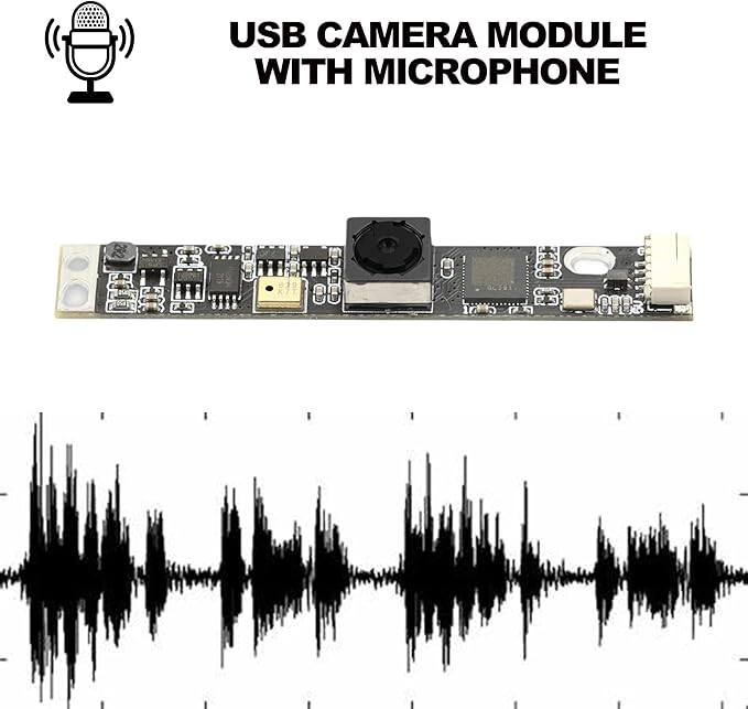 RQG 8MP USB Camera Module IMX179 Fixed Focus 4K Lightburn Camera with Microphone Embedded UVC Drive-Free USB 2.0 Camera Webcam for Laser Engraver Security PC Raspberry Pi