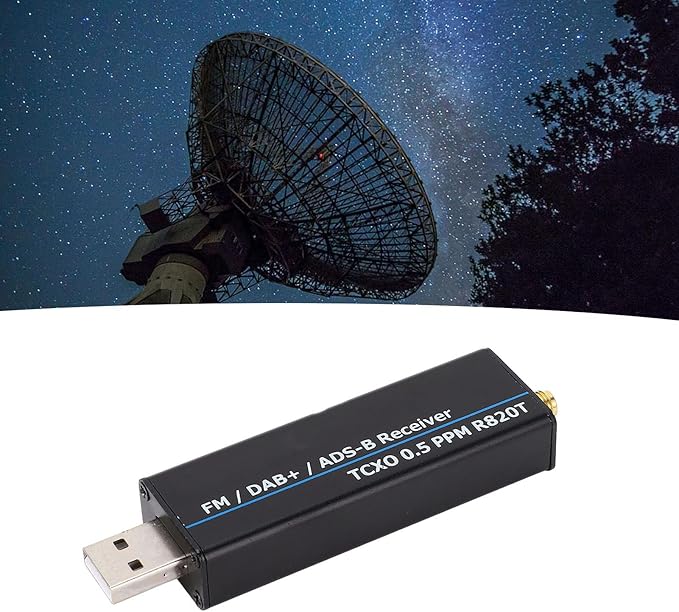 RTL SDR Receiver Full Band Aluminum Enclosure and 2 Antennas Receiver Radio Receiver Software Defined Radio (100kHz-1.7GHz)