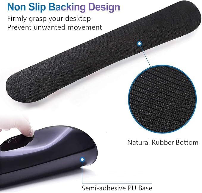 Keyboard Wrist Rest and Mouse Pad Wrist Rest Support Set with Coasters Non-Slip PU Base for Gaming and Office Comfortable &amp Lightweight for Easy Typing &amp Pain Relief - Colorful Dog Paw Print
