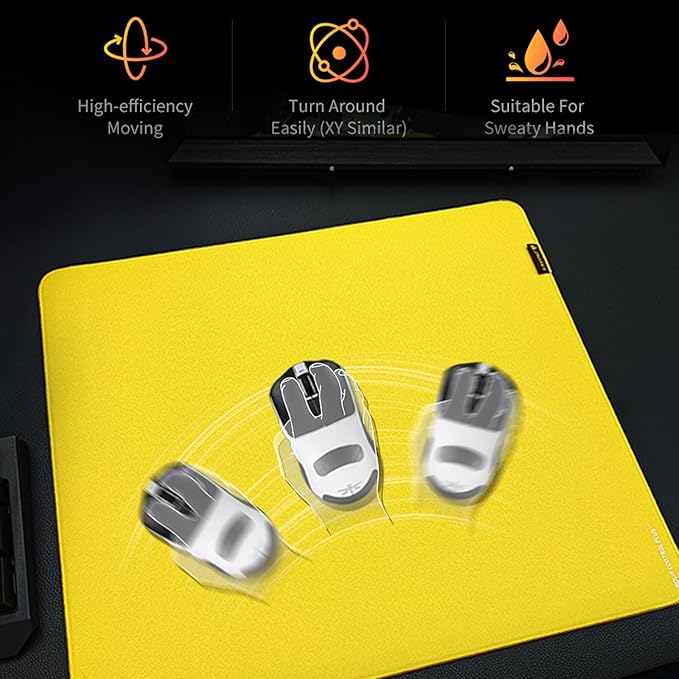 X-Raypad Aqua Control Plus Yellowbee &amp Blackbee AC+ V2 Gaming Mousepad Consistent X and Y Glide Designed for Fps Players with Low DPI Requirements