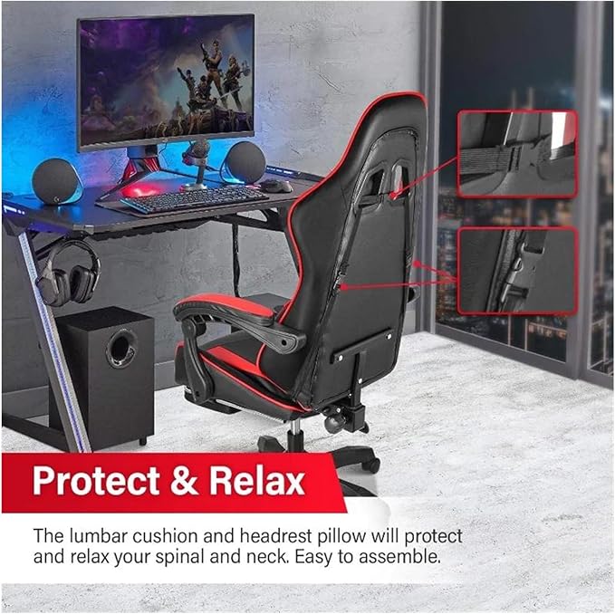 Managerial Chairs Gaming Chair Backrest and Seat Height Adjustable Swivel Recliner Racing Office Computer Ergonomic Video Game